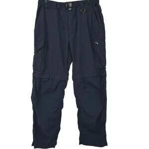 Columbia Men Convertible Sun Protection Pants Hiking Outdoors Blue Size 36x30
